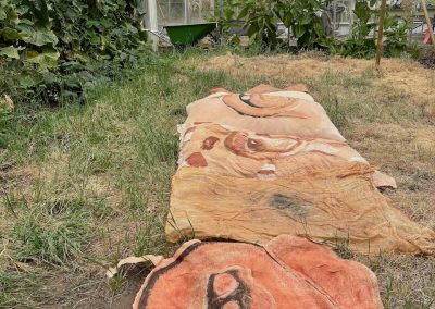Leven, dood en wedergeboorte 2021 textile installation
